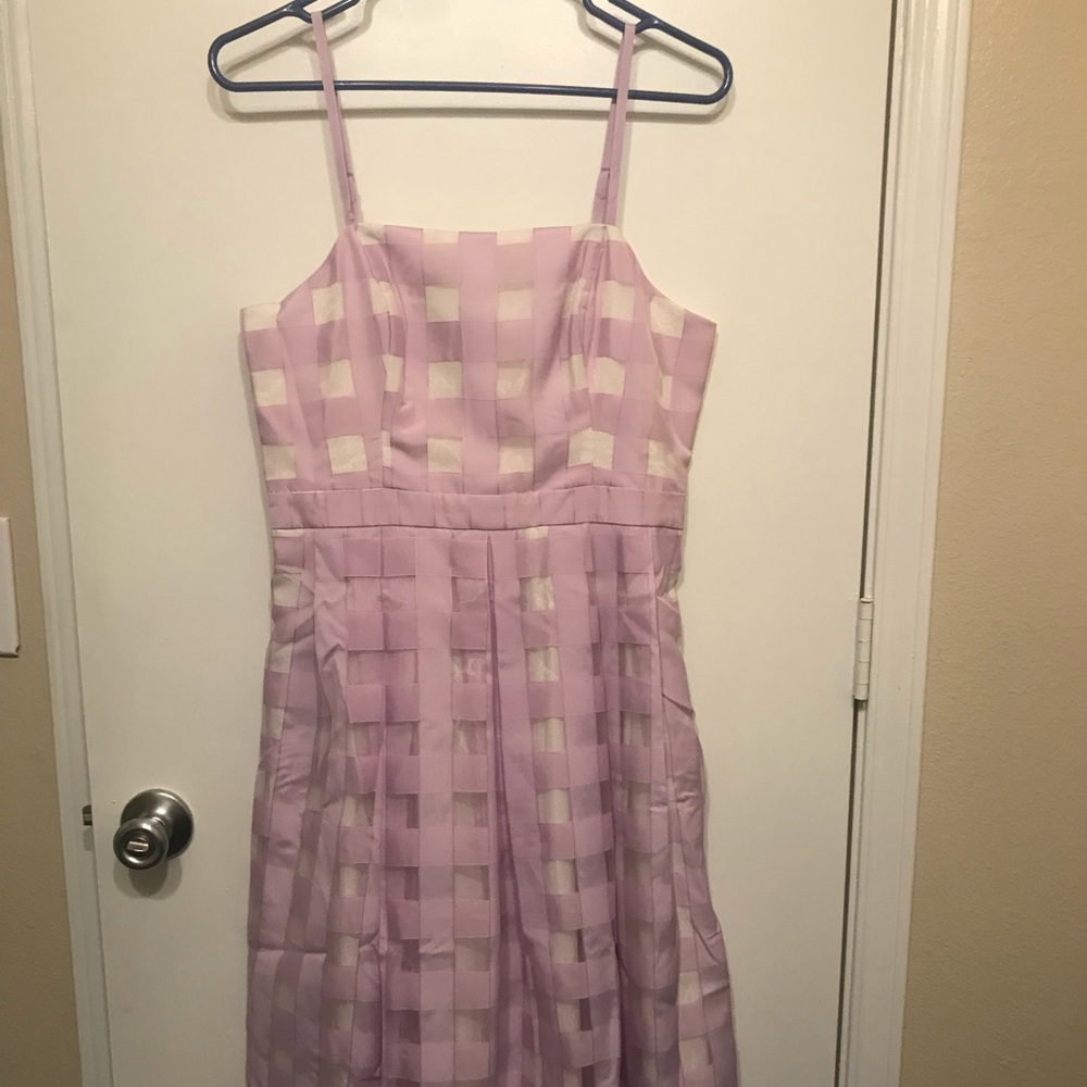 Modcloth lilac gingham midi dress, size M, NWT